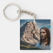 Majestueuze Jezus: Bewaker van de Berg Sleutelhanger (Voorkant)