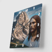 Majestueuze Jezus: Bewaker van de Berg Vierkante Klok (Hoek)