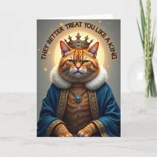 Majestueuze Kattenverjaardagskaart Kaart