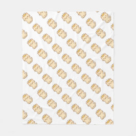 Majestueuze knuffelkat met een kroon fleece deken