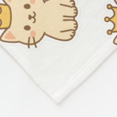 Majestueuze knuffelkat met een kroon fleece deken (Hoek)