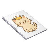Majestueuze knuffelkat met een kroon notitieboek (Rechterzijde)
