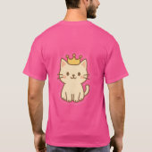 Majestueuze knuffelkat met een kroon t-shirt (Achterkant)