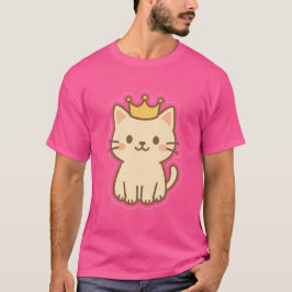 Majestueuze knuffelkat met een kroon t-shirt