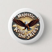 Majestueuze koning van de hemel ronde button 5,7 cm (Voorkant)