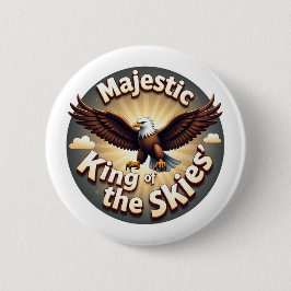 Majestueuze koning van de hemel ronde button 5,7 cm