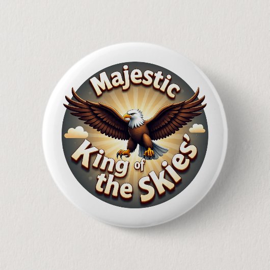 Majestueuze koning van de hemel ronde button 5,7 cm (Voorkant)