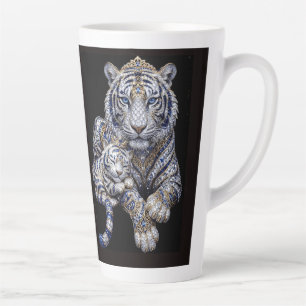 Majestueuze Koninklijke Gejuwelen Witte Tijger Kun Latte Mok