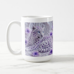 Majestueuze Koninklijke Paarse Gejewelde Luipaard Koffiemok