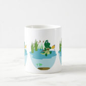 Majestueuze krokodil bij het meer - Wild Life Art Koffiemok (Center)