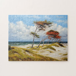Majestueuze Kustbewakers: Windgevormde Beuk Tr Legpuzzel