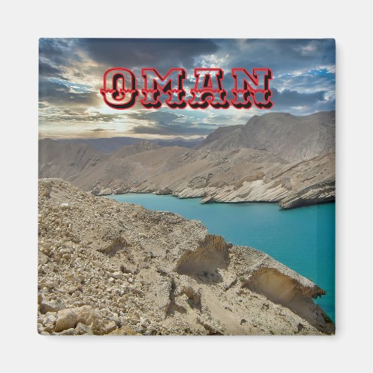 Majestueuze landschappen van Oman Magneet (Voorkant)