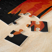 Majestueuze Leeuw Beschermt Bossen Legpuzzel (Zijkant)