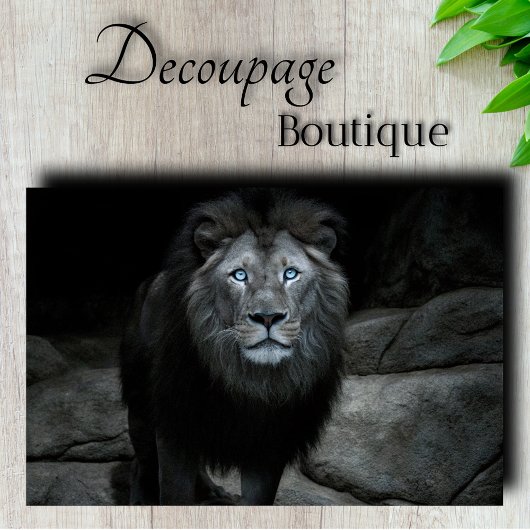 Majestueuze Leeuw Decoupage Tissuepapier