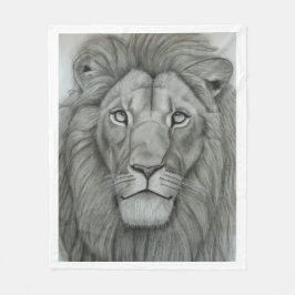 Majestueuze Leeuw Fleece Deken