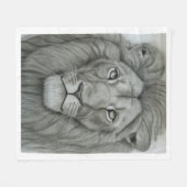 Majestueuze Leeuw Fleece Deken (Voorkant (Horizontaal))