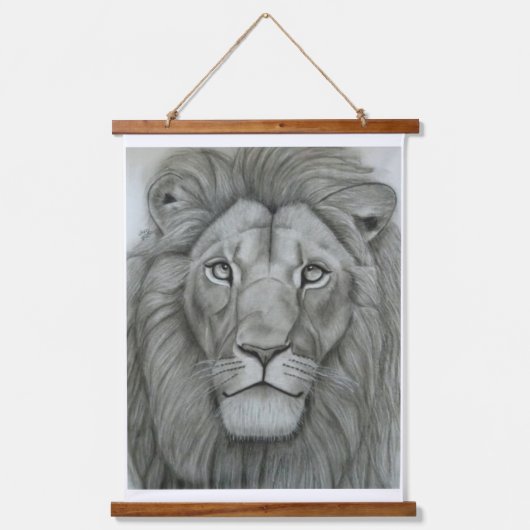 Majestueuze Leeuw Hangend Wandkleed (Voorkant)