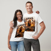 Majestueuze Leeuw Lijn Kunst T-Shirt (Unisex)