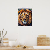 Majestueuze Leeuw Poster (Keuken)