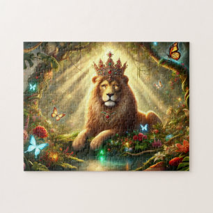 Majestueuze Leeuw Prachtige Jungle Koninklijke Wil Legpuzzel