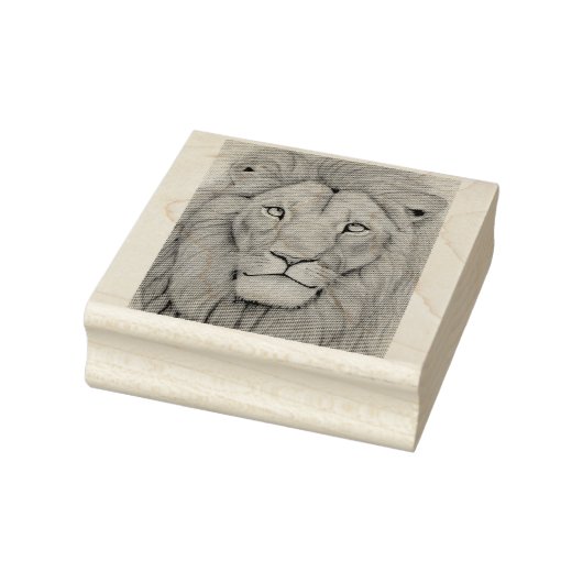 Majestueuze Leeuw Rubberstempel (Stempel)