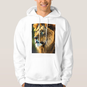 Majestueuze Leeuw Tekening T-Shirt Handgetekend