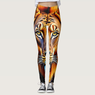 Majestueuze Leeuw: Ziel van de Wilde Koning Kunst Leggings