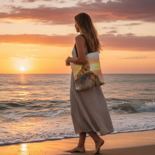 Majestueuze Leeuw Zonsondergang - Koning van de Ju Tote Bag