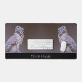 Majestueuze leeuwen als elegante stenen beelden be bureaumat (Keyboard & Muis)