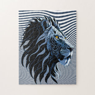 Majestueuze leeuwenkop legpuzzel