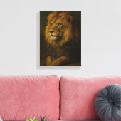 Majestueuze leeuwenportretkunst met regal canvas afdruk (Insitu (Woonkamer))
