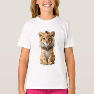Majestueuze Leeuwenwelp Zittende Kinderen T-shirt