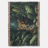 Majestueuze Leopard geweven deken en wandtapijt (Voorkant Verticaal)