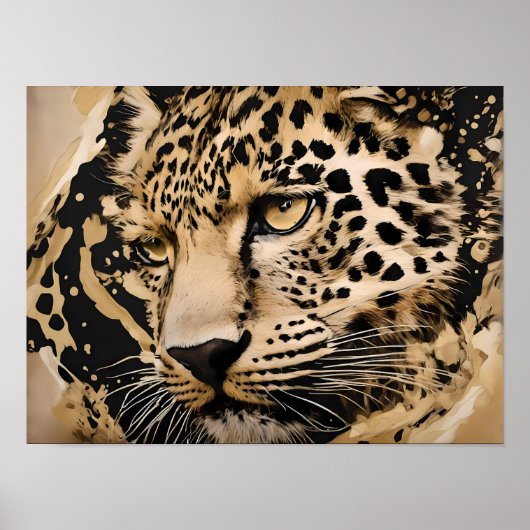 Majestueuze Leopard Wall Art - Wild Elegance Poster (Voorkant)