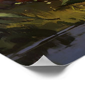 Majestueuze ligtijger in zonsondergang poster (Hoek)