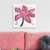 majestueuze Lilium Oriental Stretched Canvas Print (Insitu (Woonkamer))
