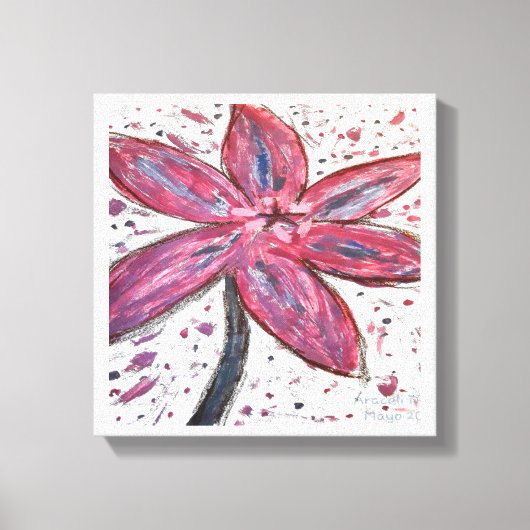 majestueuze Lilium Oriental Stretched Canvas Print (Voorkant)
