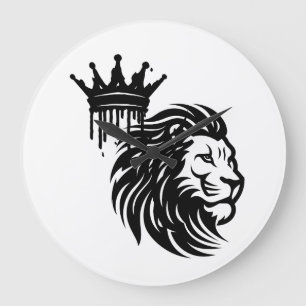 Majestueuze Lion King-illustratie - Krachtige dier Grote Klok