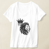 Majestueuze Lion King-illustratie - Krachtige dier T-shirt (Laagn)
