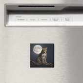 Majestueuze luipaard en volle maan magneet (Insitu (Vaatwasser))