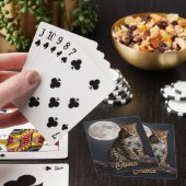 Majestueuze Luipaard en Volle Maan Persoonlijk Pokerkaarten (Insitu)