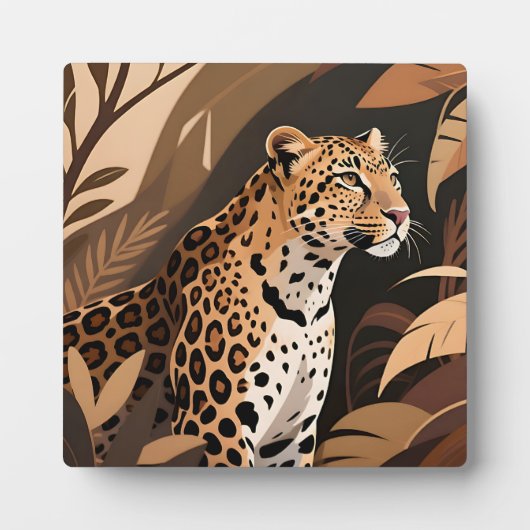 Majestueuze Luipaard Jungle Wildlife Fotoplaat (Voorkant)
