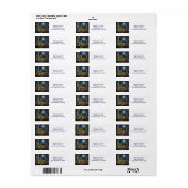 Majestueuze luipaard op kliffrand etiket (Full Sheet)