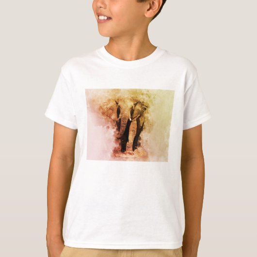 Majestueuze man Afrikaans Olifant Wandelen Waterve T-shirt (Voorkant)