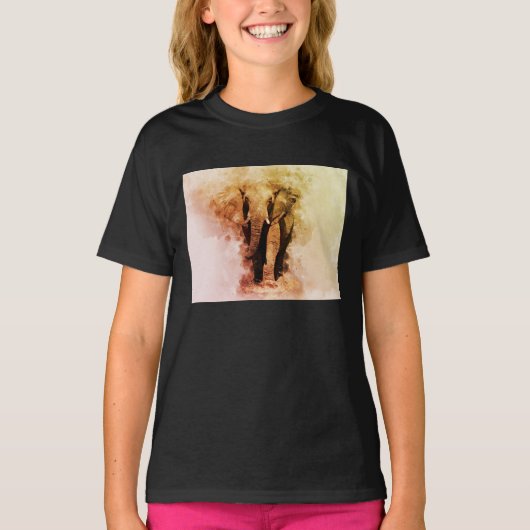 Majestueuze man Afrikaans Olifant Wandelen Waterve T-shirt (Voorkant)