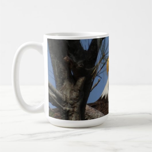 Majestueuze mannelijke kale adelaar in Nest - #1 P Koffiemok (Links)