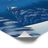 Majestueuze met sneeuw bedekte berg - Sterrenhemel Perfect Poster (Hoek)