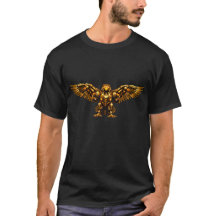 Majestueuze Metallic Gouden Adelaar Grafische T-Sh