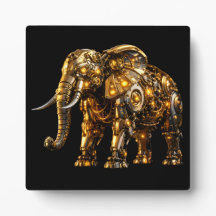 Majestueuze Metallic Gouden Olifant Bureaublad Hou