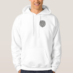 Majestueuze minimalistische Lion Head Ink Art Hoodie